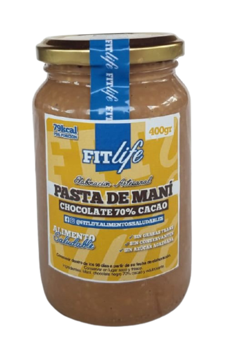 Pasta de Maní Chocolate 70% Cacao FITLife